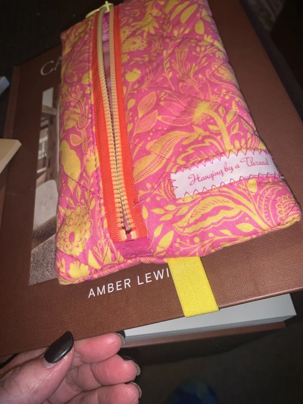 Pink & Yellow Floral Pencil Case